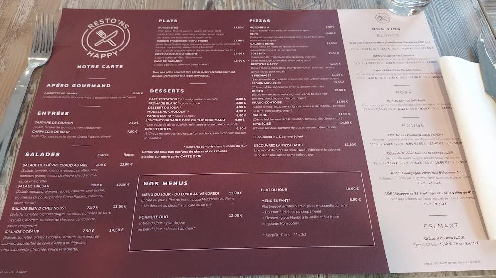 Resto'ns happy - Menu Image 1